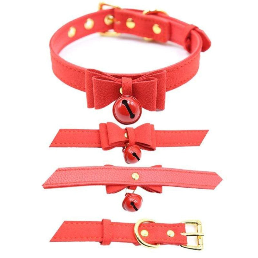 Leather Cute Bow Tie Princess Collars, gallery view 7