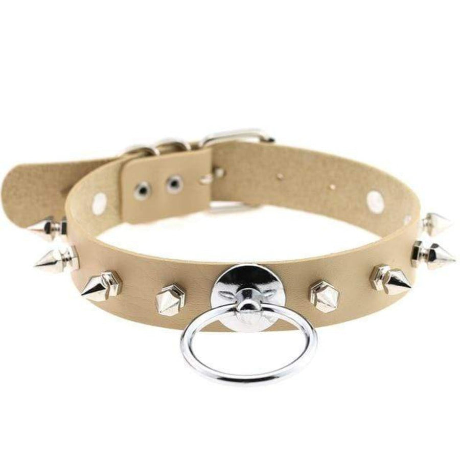 Gothic Colored Spiked Leather Collar, gallery view 13