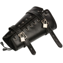 Lade das Bild in den Galerie-Viewer, Abschließbare Armfesseln aus Leder BDSM
