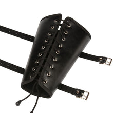 Lade das Bild in den Galerie-Viewer, Abschließbare Armfesseln aus Leder BDSM
