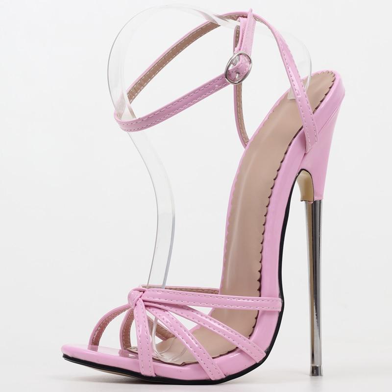 18CM Ankle Strap Pointed Toe Pumps, gallery view 2