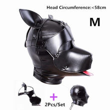 Load image into Gallery viewer, Black Canine Cosplay BDSM Mask BDSM
