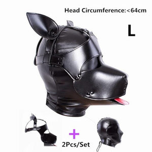 Black Canine Cosplay BDSM Mask BDSM