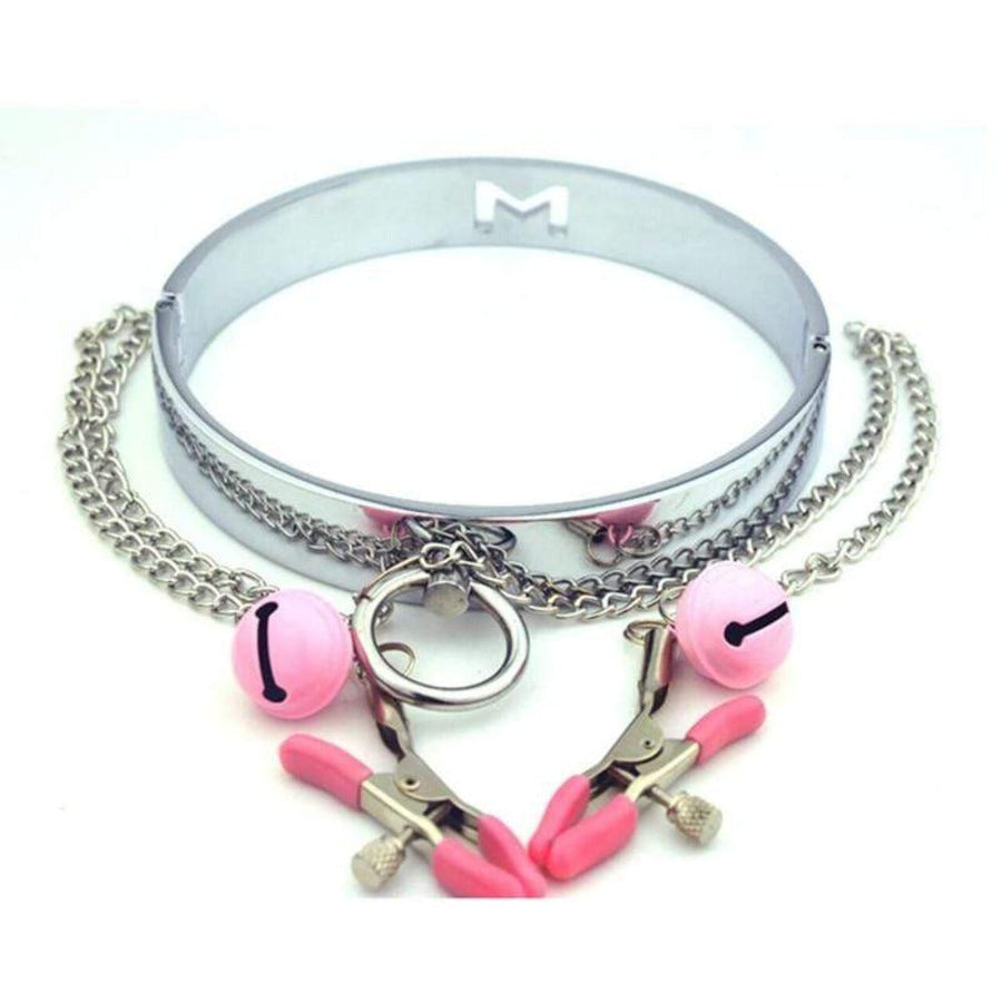 Nipple Punishment Metallic Infinity Collar, gallery view 9
