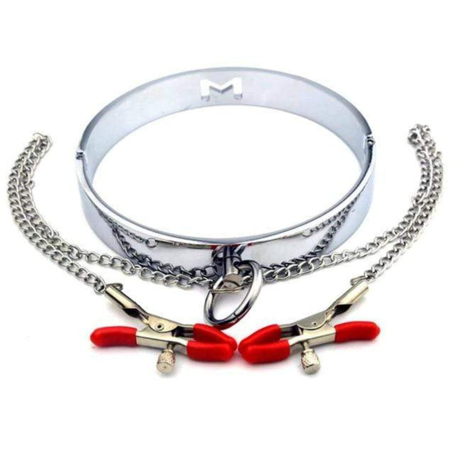 Nipple Punishment Metallic Infinity Collar, gallery view 4