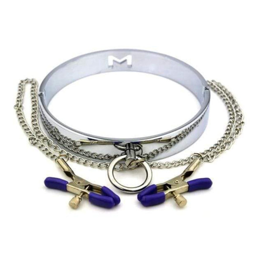 Nipple Punishment Metallic Infinity Collar, gallery view 3