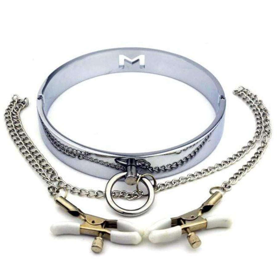 Nipple Punishment Metallic Infinity Collar, gallery view 5
