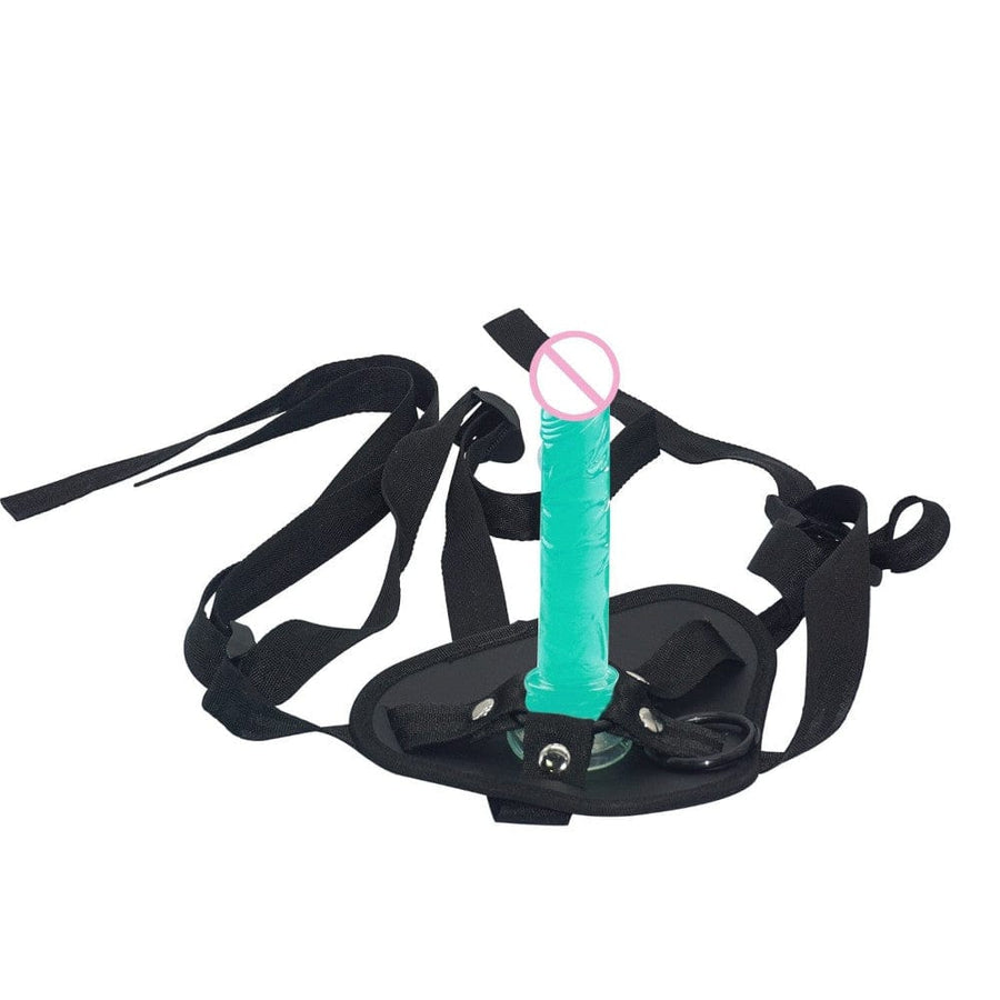 Colored Lifelike Small Strap Ons 5-Inch product view