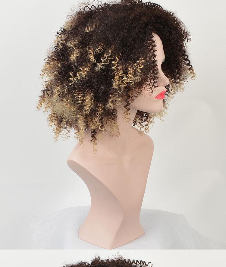 12 Inches Short Ombre Curly Wig, gallery view 4