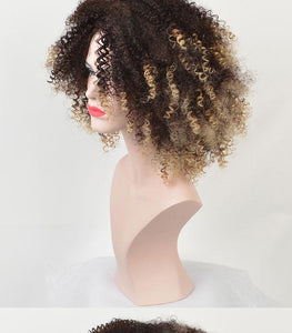 12 Inches Short Ombre Curly Wig