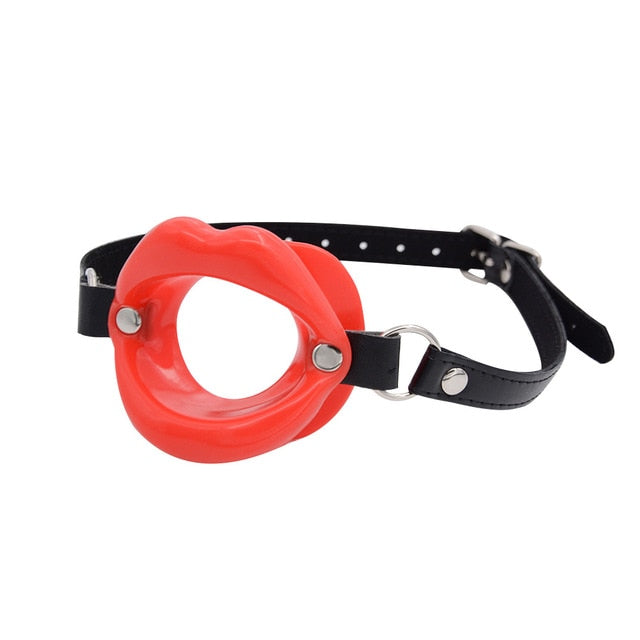 Silicone Sex Slave Lips O Ring Open Mouth Gag, gallery view 6