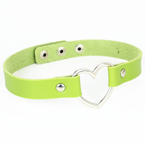 Heart Leather Collar BDSM