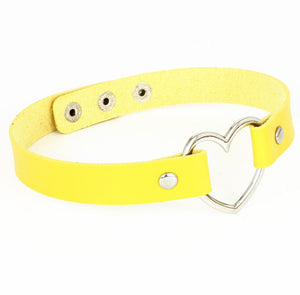 Heart Leather Collar BDSM