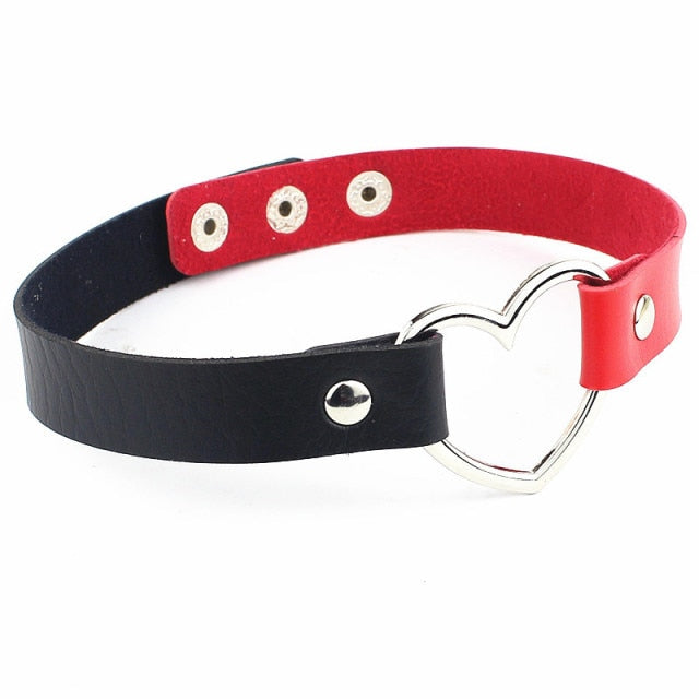 Heart Leather Collar BDSM, gallery view 14