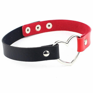 Heart Leather Collar BDSM