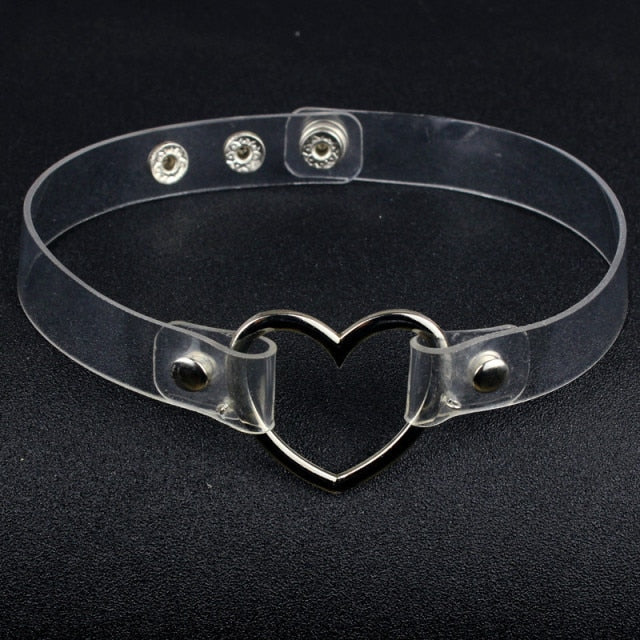 Heart Leather Collar BDSM, gallery view 20