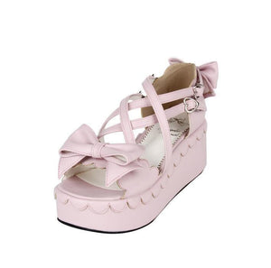 Nora Pink Wedge Pumps Sissy Shoes