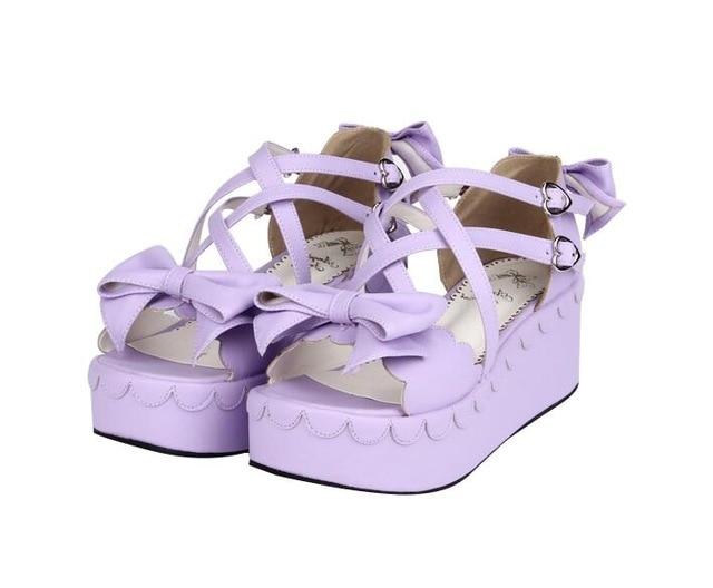Nora Pink Wedge Pumps Sissy Shoes, gallery view 6