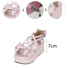 Load image into Gallery viewer, Nora Pink Wedge Pumps Sissy Shoes
