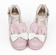 Load image into Gallery viewer, Evelyn Pink Bunny Sissy Shoes
