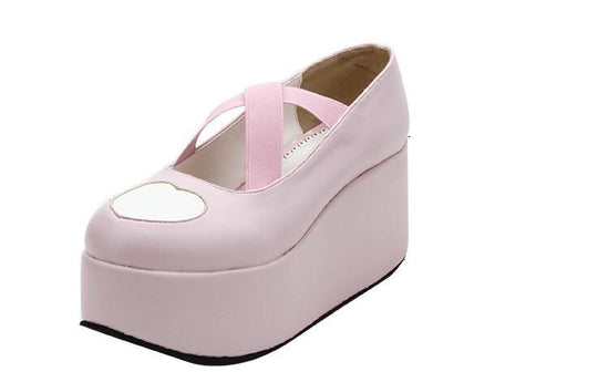 Lily Wedged Heart Sissy Shoes product view
