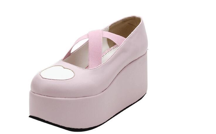 Lily Wedged Heart Sissy Shoes product view