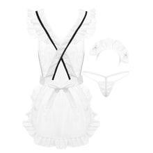 Load image into Gallery viewer, Sissy Maid Apron Dress Set
