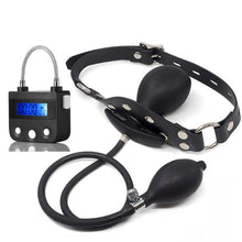 Load image into Gallery viewer, Popular Inflatable Lockable Open Mouth Gag &amp; Digital Timer Set
