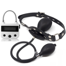Load image into Gallery viewer, Popular Inflatable Lockable Open Mouth Gag &amp; Digital Timer Set
