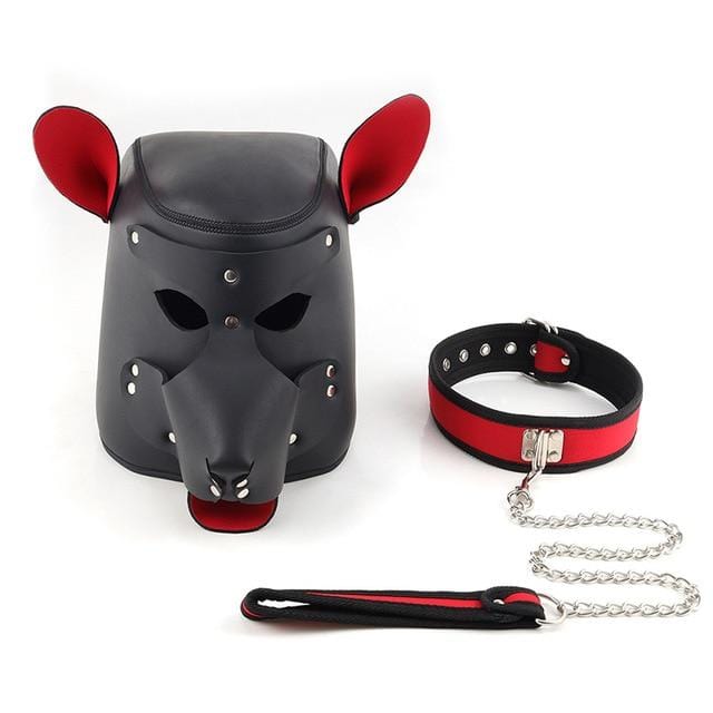 Obedience Training Leather Dog Hood BDSM, gallery view 3