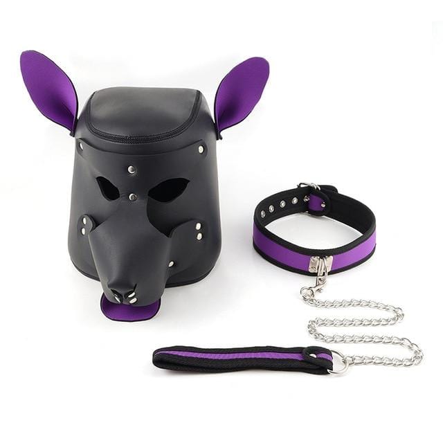 Obedience Training Leather Dog Hood BDSM, gallery view 2