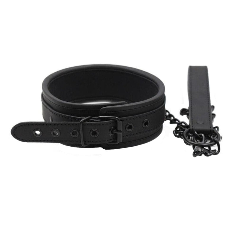 Spongy All-Black BDSM Training Collar, gallery view 2