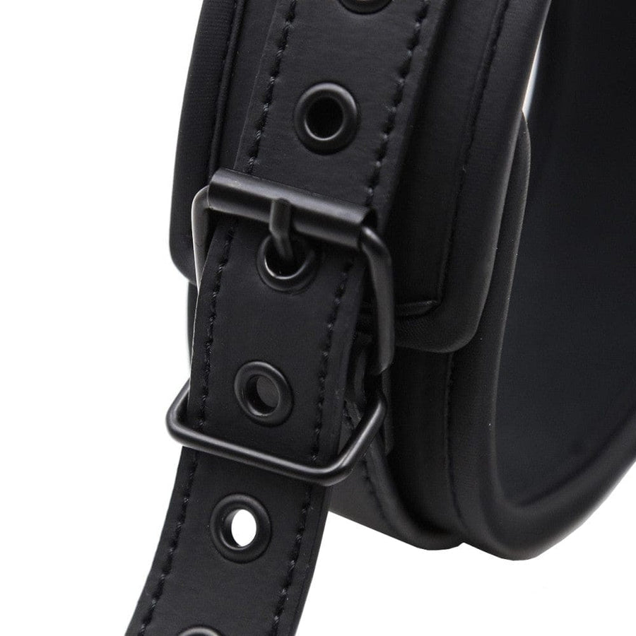 Spongy All-Black BDSM Training Collar, gallery view 5