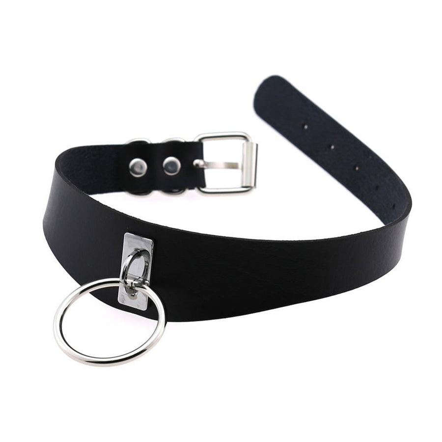 Slave Heirloom Leather Choker With Ring, gallery view 4