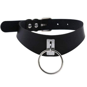 Slave Heirloom Leather Choker With Ring