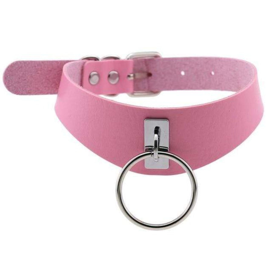 Slave Heirloom Leather Choker With Ring, gallery view 2