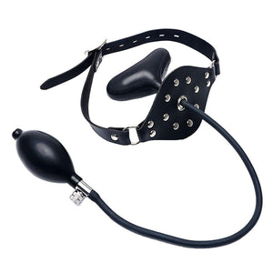 Leather Inflatable Gag BDSM