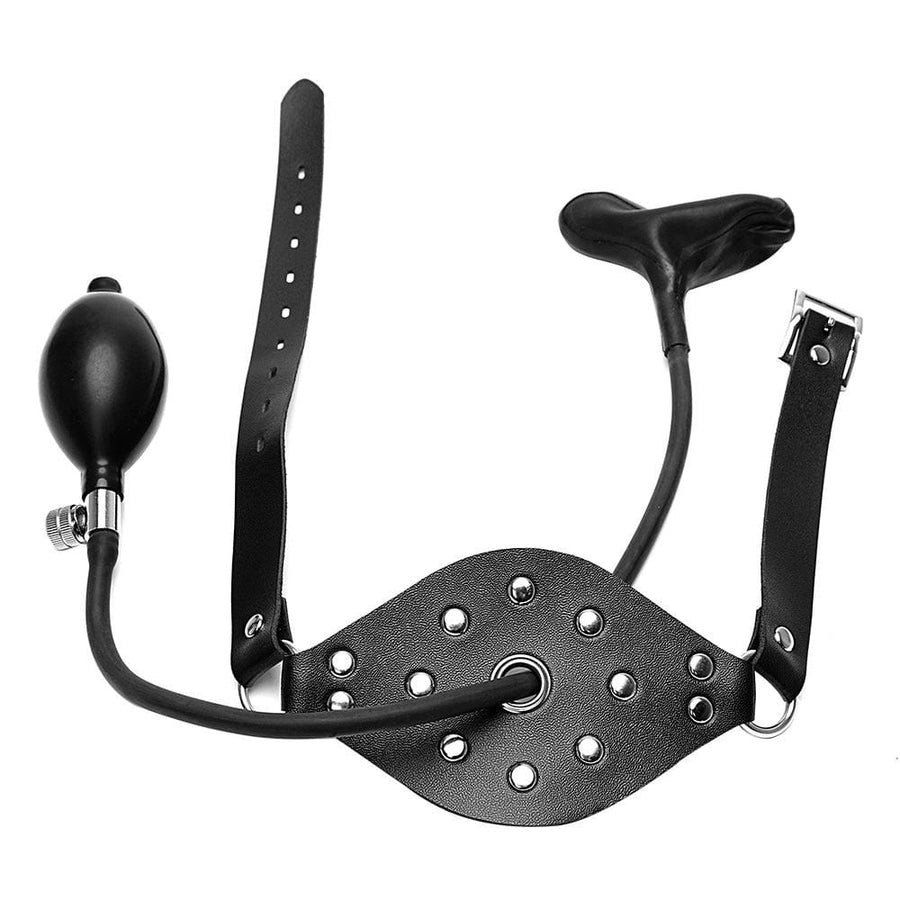 Leather Inflatable Gag BDSM product view