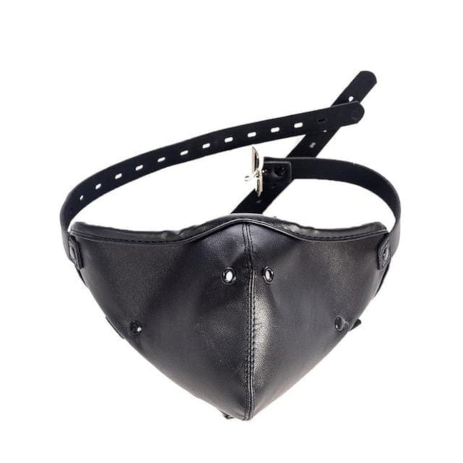Keep Quiet Leather Panel Gag BDSM, gallery view 3