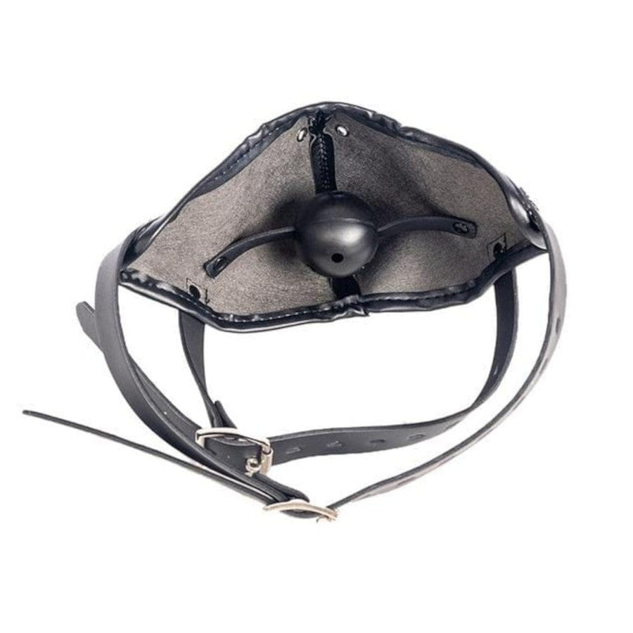 Keep Quiet Leather Panel Gag BDSM, gallery view 2