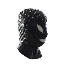 Load image into Gallery viewer, Studded Wet Look Leather Mask BDSM
