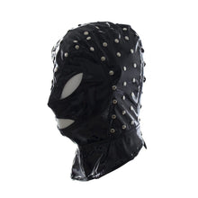 Load image into Gallery viewer, Studded Wet Look Leather Mask BDSM
