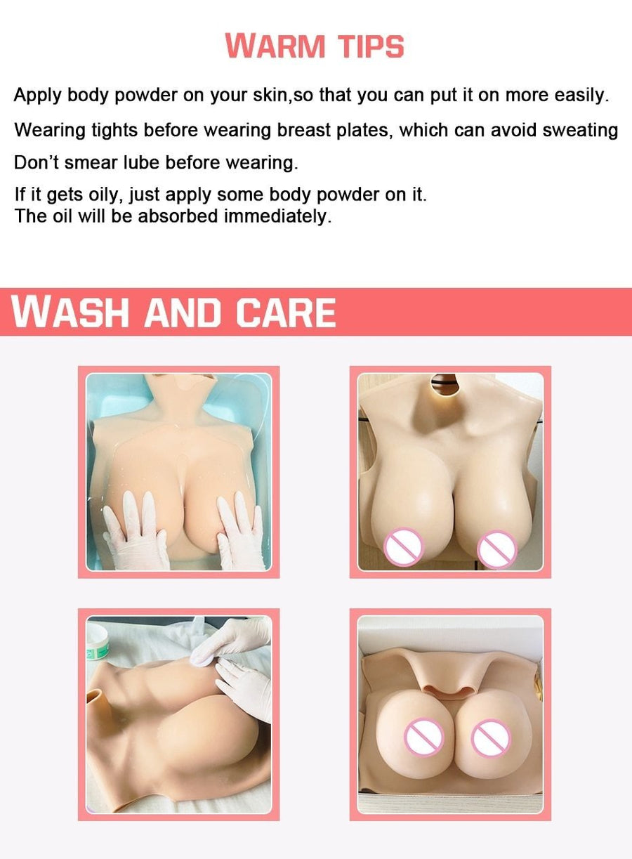 B/C/D/E/G Cup Silicone Breast Forms, gallery view 4