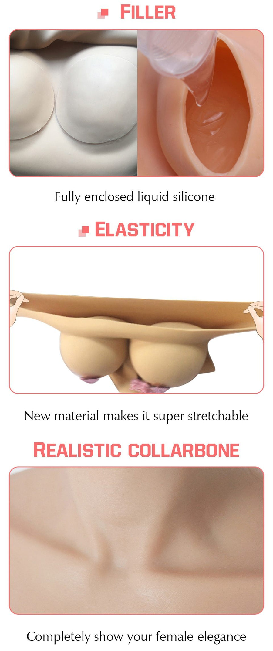 C/D/E/G Silicone Breast Forms, gallery view 6