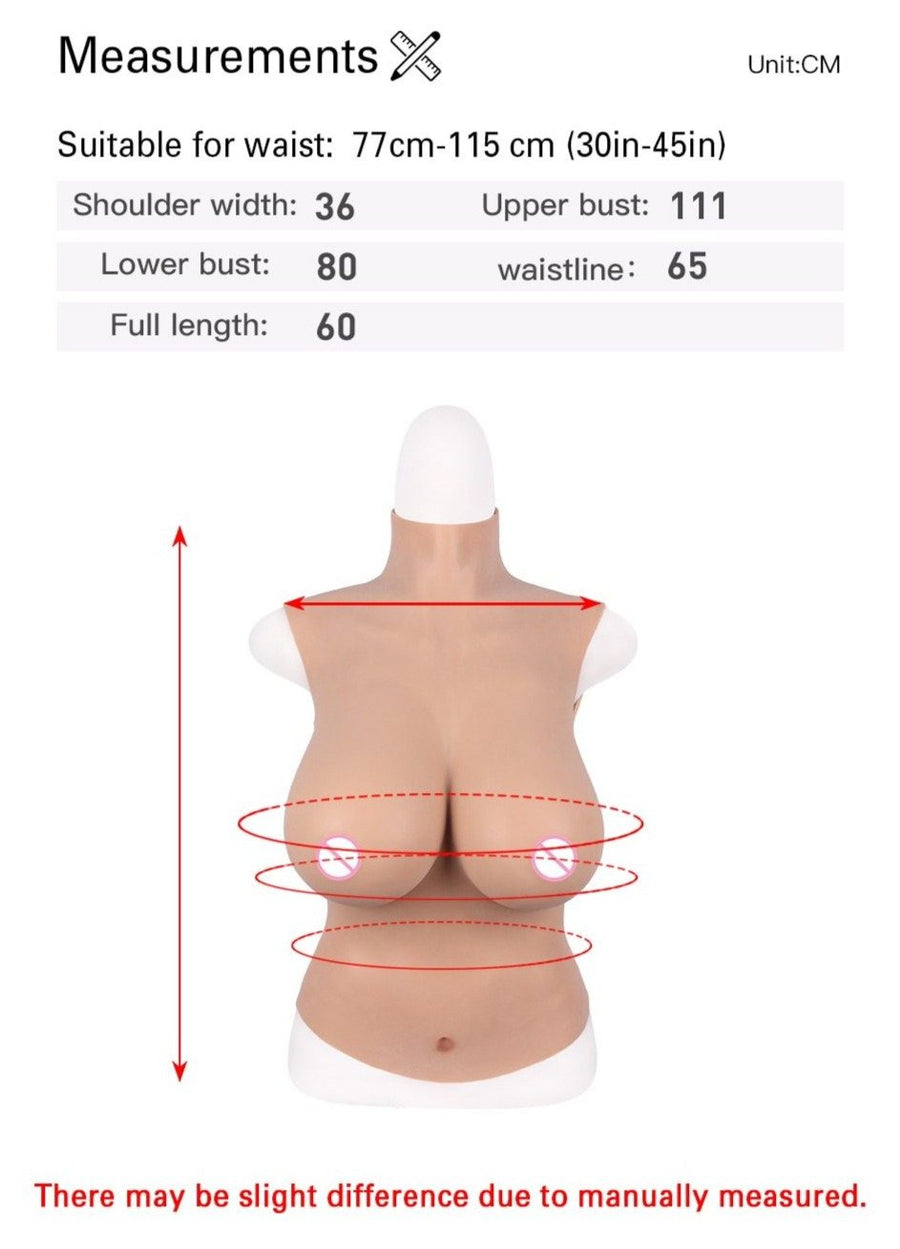 G Cup Half Body Silicone Breast Forms, gallery view 9