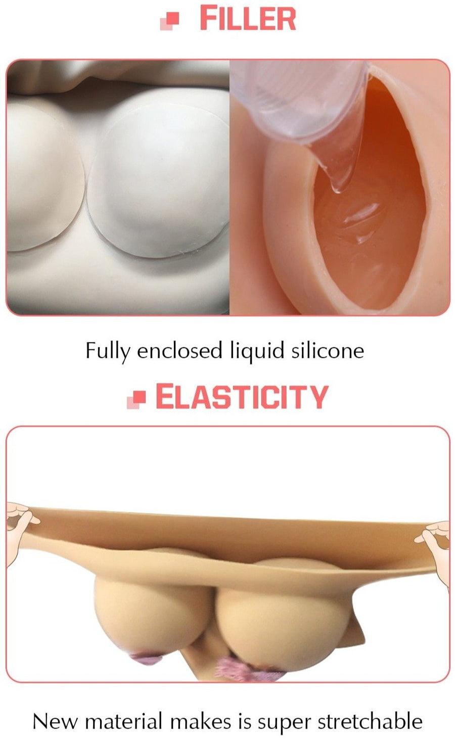 D Cup Silicone Breast Forms, gallery view 6