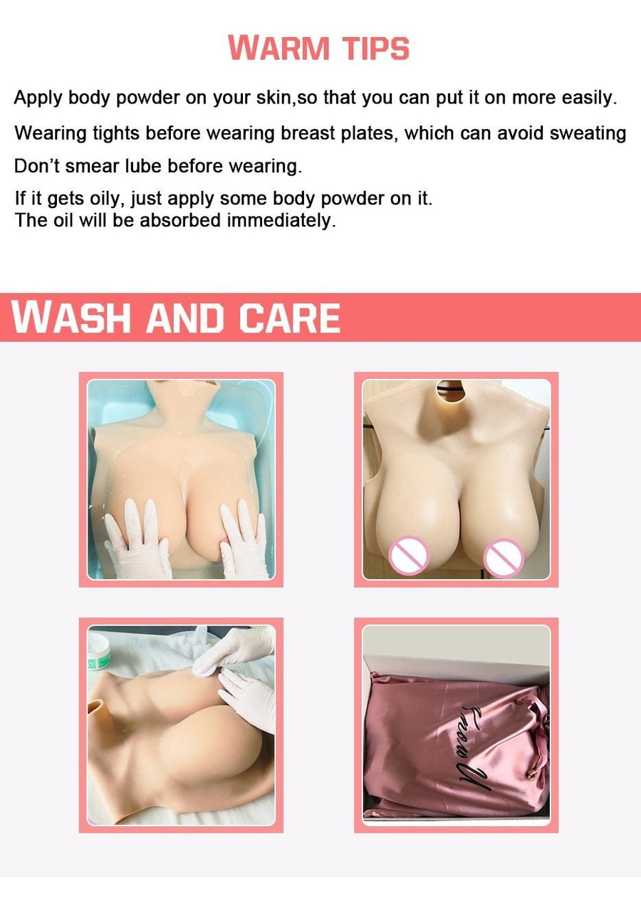 D Cup Silicone Breast Forms, gallery view 7