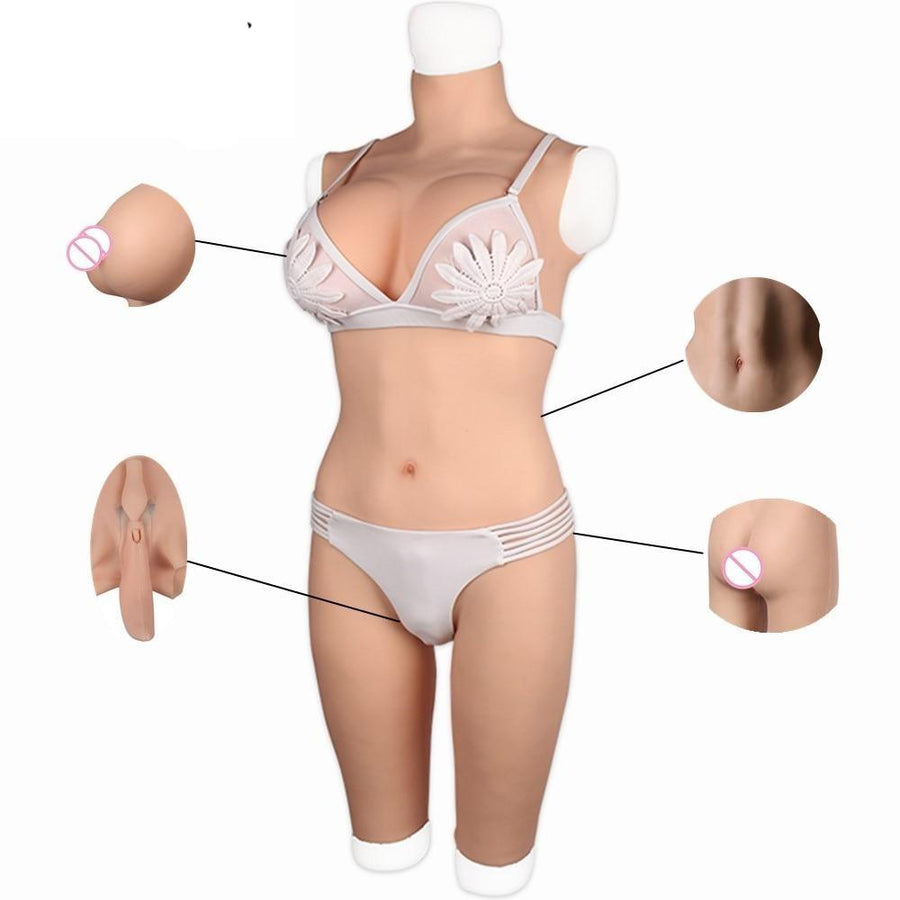 D Cup Silicone Breast Forms Full Bodysuit product view