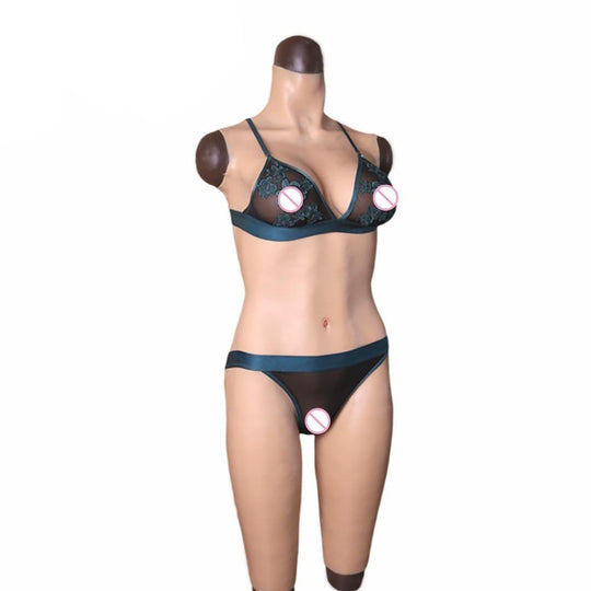 D Cup Elastic Breast Forms Full Bodysuit product view