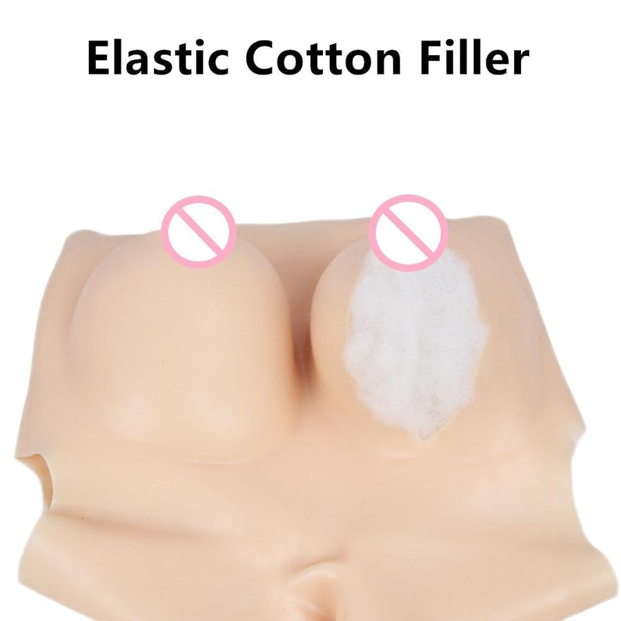 D Cup Elastic Breast Forms Full Bodysuit, gallery view 5